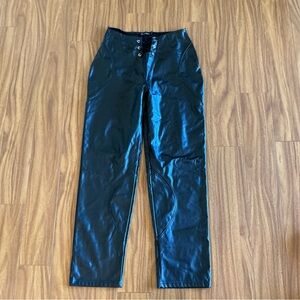 PrettyLittleThing Black Faux Leather Pants